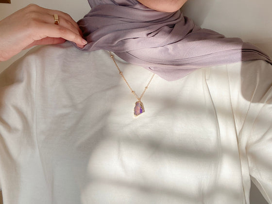 Sumayah Purple Agate Necklace