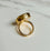 Sevilay Round Purple Agate Ring