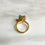 Blue Square Druzy Ring