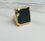 Sevilay Square Black Onyx Ring