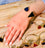 Sevda Triangle Black Onyx  and Blue Agate Bangle