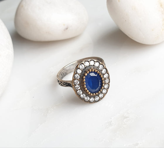 Safiyeh  Blue 925 Silver Ring