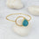 Saira Teardrop Turquoise cat's eye bangle and ring set