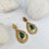 Zahideh Drop Teardrop emerald Earrings