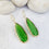 Louiza Green Cat's Eye Earrings