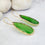 Louiza Green Cat's Eye Earrings