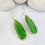Louiza Green Cat's Eye Earrings