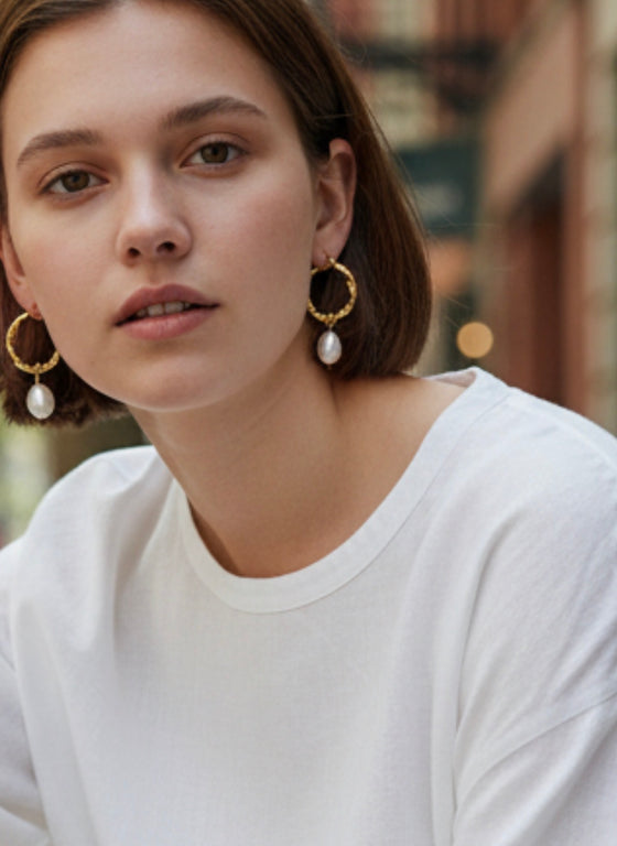 Sultanesque Spiral Gold-Plated Hoops – Artisan-Twisted 925 Silver