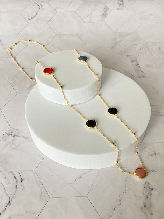 Serena Cat’s eye stone Long Necklace