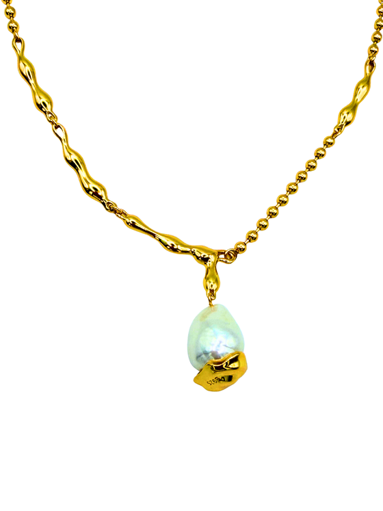 Encased Pearl Necklace