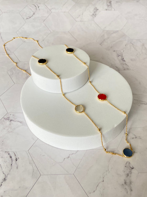 Serena Cat’s eye stone Long Necklace