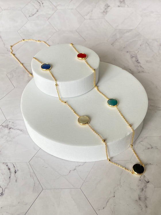 Serena Cat’s eye stone Long Necklace