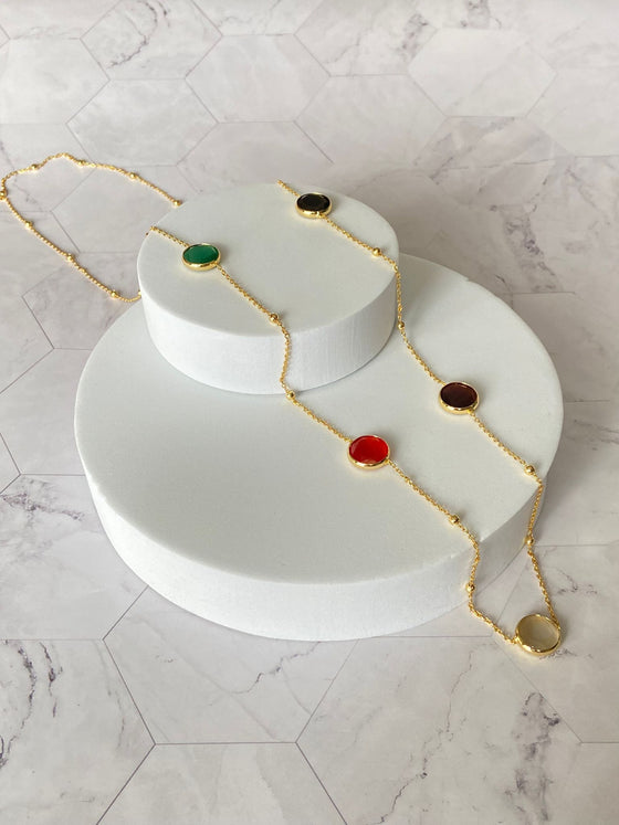 Serena Cat’s eye stone Long Necklace