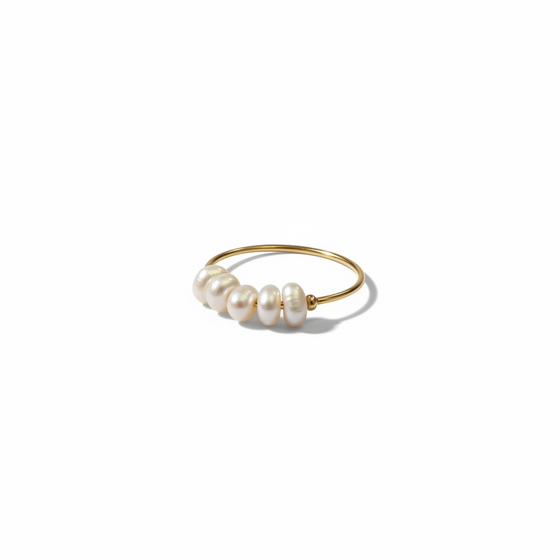 Five-Pearl Harmony Gold Ring