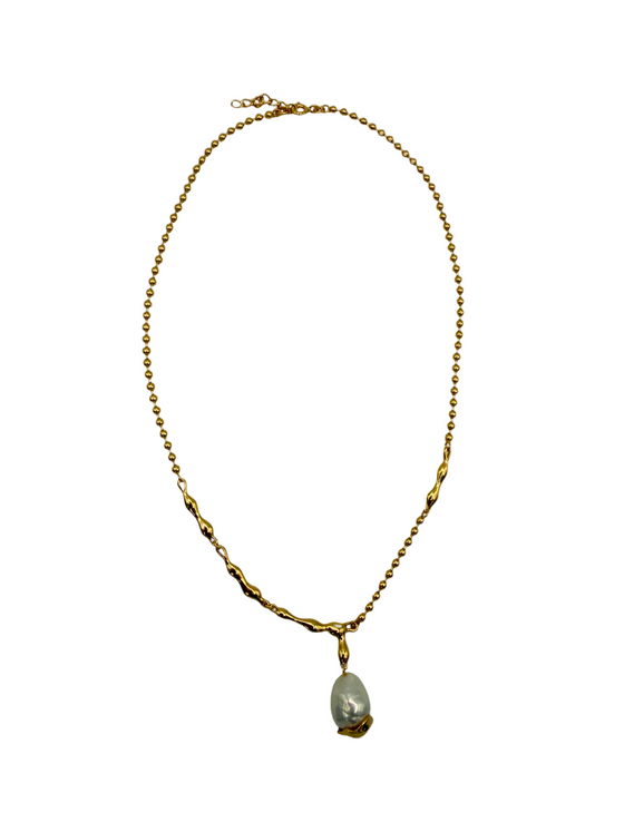 Encased Pearl Necklace