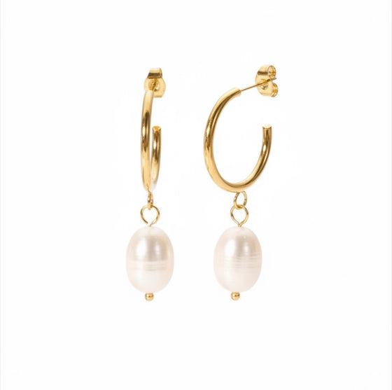 Elysian Drop Dawn Pearl Earrings