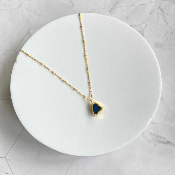Sumayah Blue Agate pendant Necklace