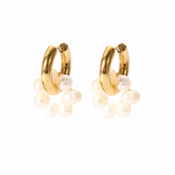 Aurora Bloom Gold Cluster Earrings