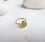 Zehra Olive Green Jade one stone ring