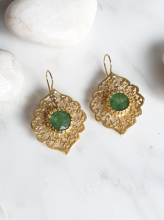 Green Sultan  Earrings