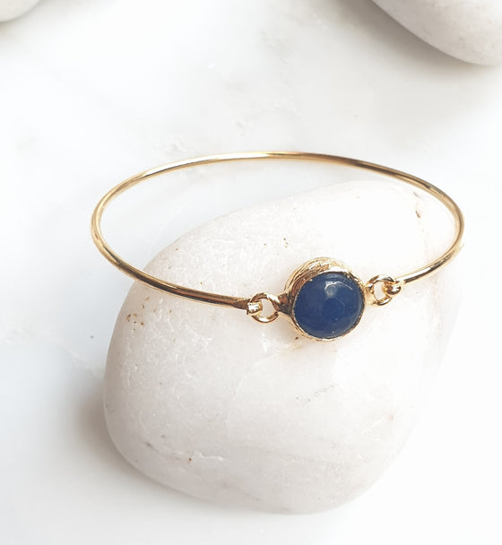 Navy Agate bangle