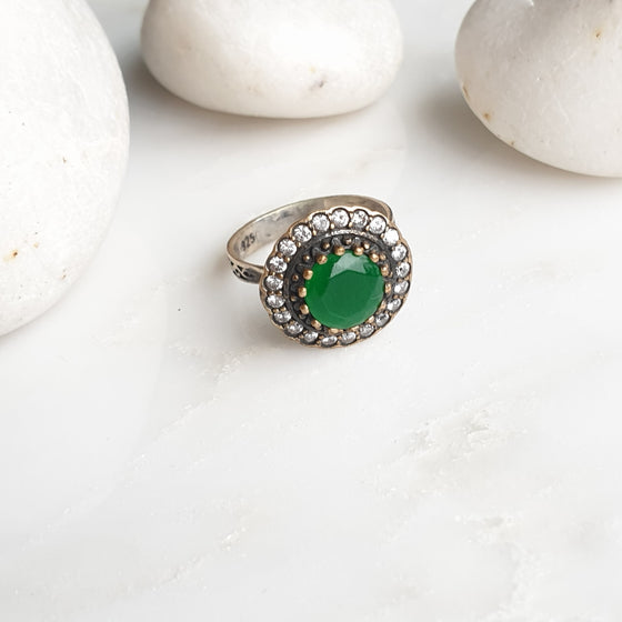 Sultanzadeh Green 925 Silver Ring