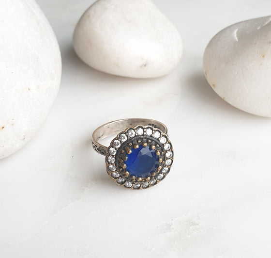 Sultanzadeh Blue 925 Silver Ring