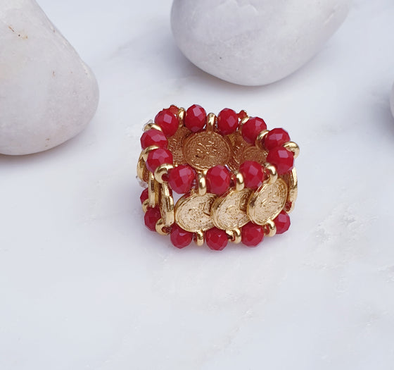Red Coin Ring