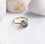 Stackable Round Light Blue  Ring