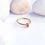 Stackable Small  Red Oval Ring