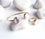 Pink Oval  Cat's eye and Pearl Bangle and Ring Set