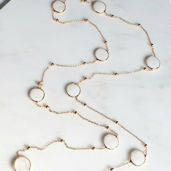 Mother of Pearl chain necklace