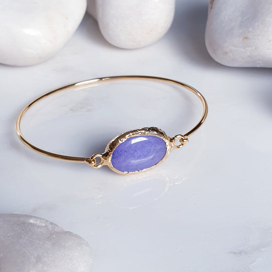 Lilac Agate Bangle