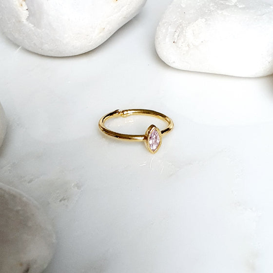 Stackable Pink Small  Lens Ring