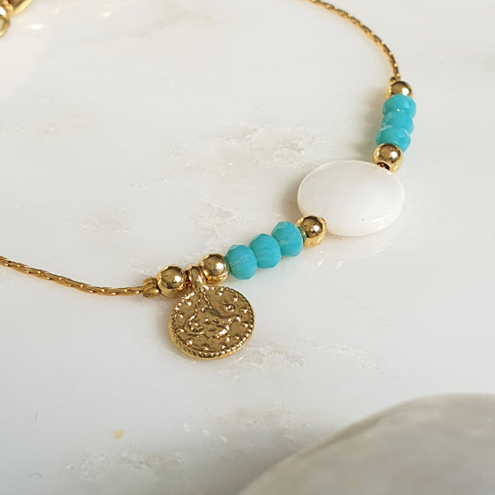 Turquoise and Mother of Pearl Bracelet