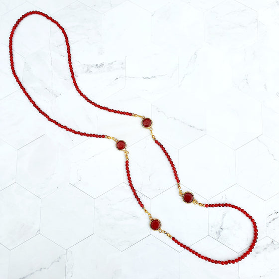 Ruby Beaded necklace