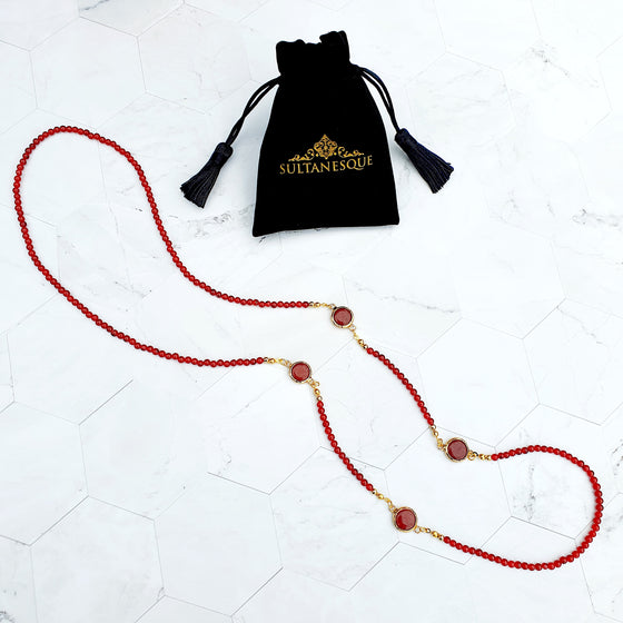 Ruby Beaded necklace