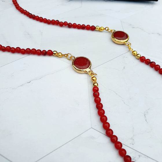Ruby Beaded necklace