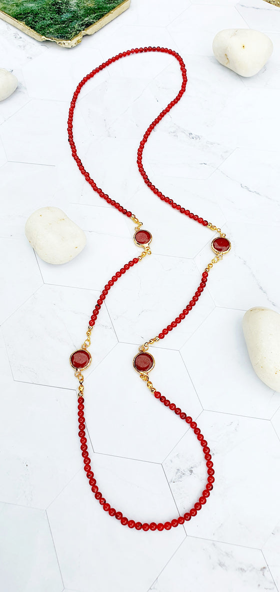 Ruby Beaded necklace