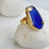 Talia Leaf Royal Blue Cat's eye Ring