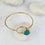 Saira Teardrop Turquoise cat's eye bangle and ring set