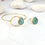 Saira Teardrop Aquamarine Jade  Bangle and Ring Set