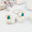 Saira Teardrop Turquoise cat's eye bangle and ring set