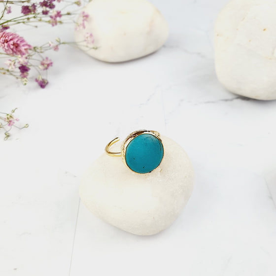 Saira Round Turquoise Ring