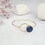 Saira Round dark blue agate  bangle