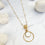 Sufia Round Mother of Pearl  Pendant Necklace