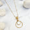 Sufia Round Mother of Pearl  Pendant Necklace