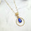 Sufia Teardrop Blue Cat's eye Necklace