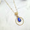 Sufia Teardrop Blue Cat's eye Necklace