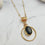 Sufia Oval black Jade Pendant Necklace